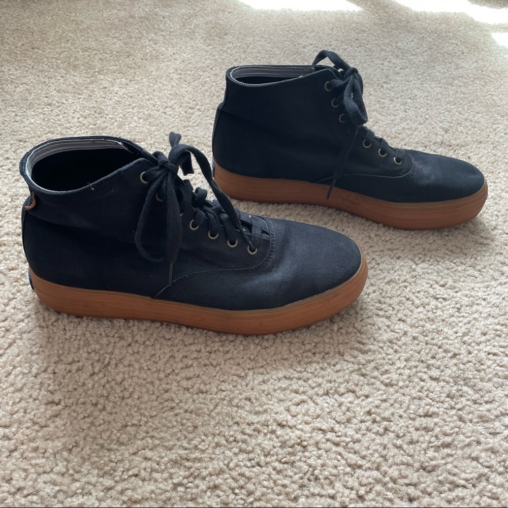 Keds Lace-up high-top platform canvas sneaker Black with Gum sole 8.5